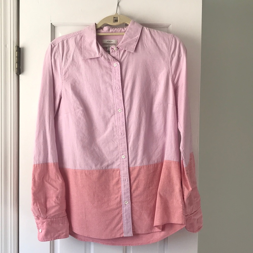 J. Crew two tone button up shirt